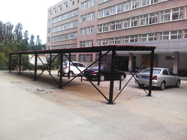 我院車棚、環形停車架安裝工程完工