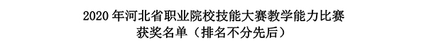 我院教師全省職業院校技能大賽教學能力比賽創佳績