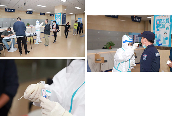 學(xué)院組織全體到校新生及教職員工進(jìn)行核酸檢測(cè)